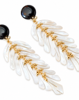 GAS BIJOUX - BOUCLES D'OREILLES CAVALLO ACÉTATE BLANC - EMBOUTS ACÉTATE NOIR