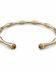 GAS BIJOUX - BRACELET BAMBOU CABOCHON MINI - OEIL DE TIGRE - METAL DORÉ