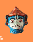 Masque décoration murale Indien Jambaban papier maché