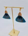 GAS BIJOUX - Boucles d'oreilles PLUMETTE dorées à l'or fin