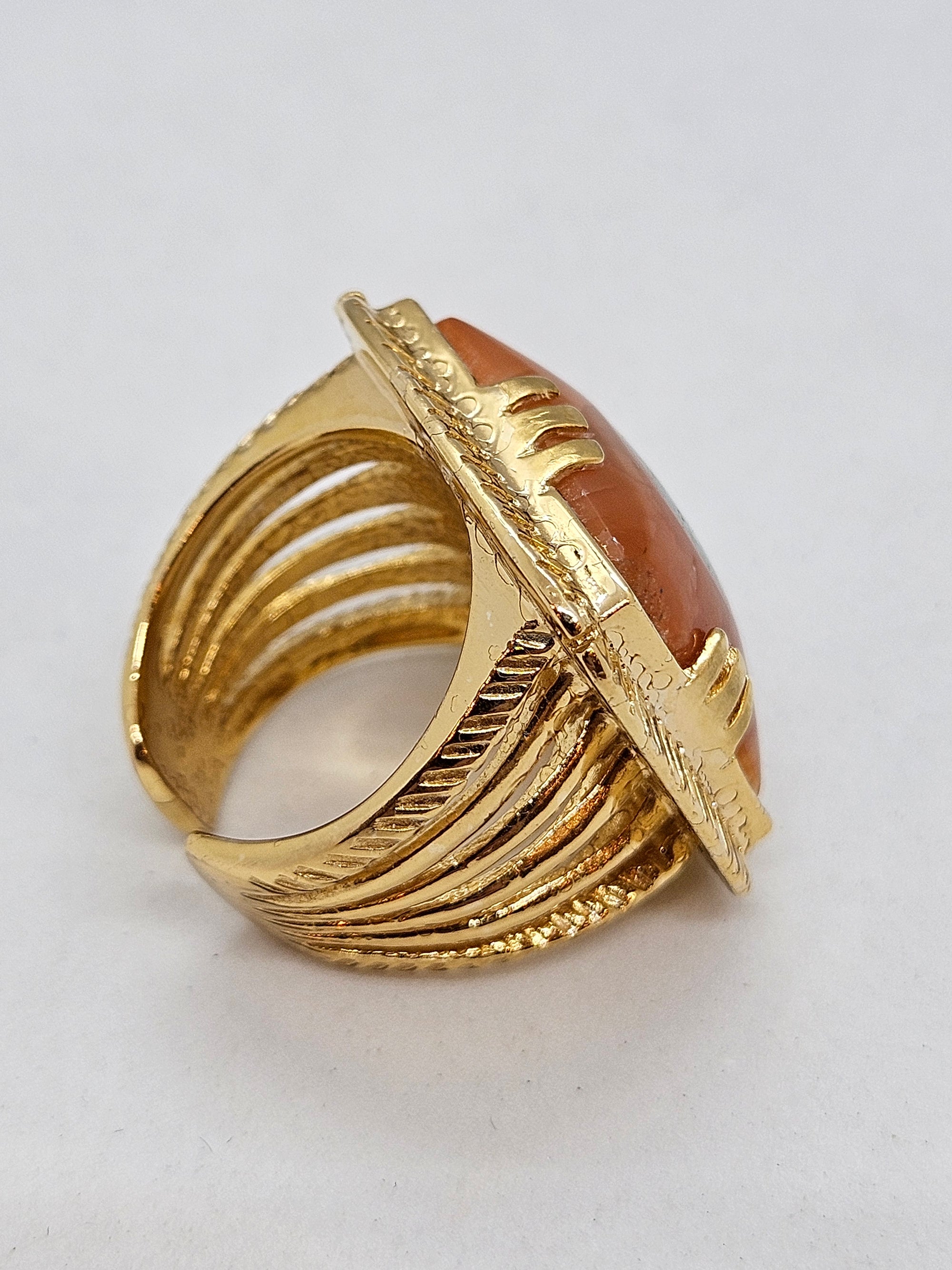 GAS BIJOUX - Bague ARTY - Cornaline - Taille 54 - Pièce unique