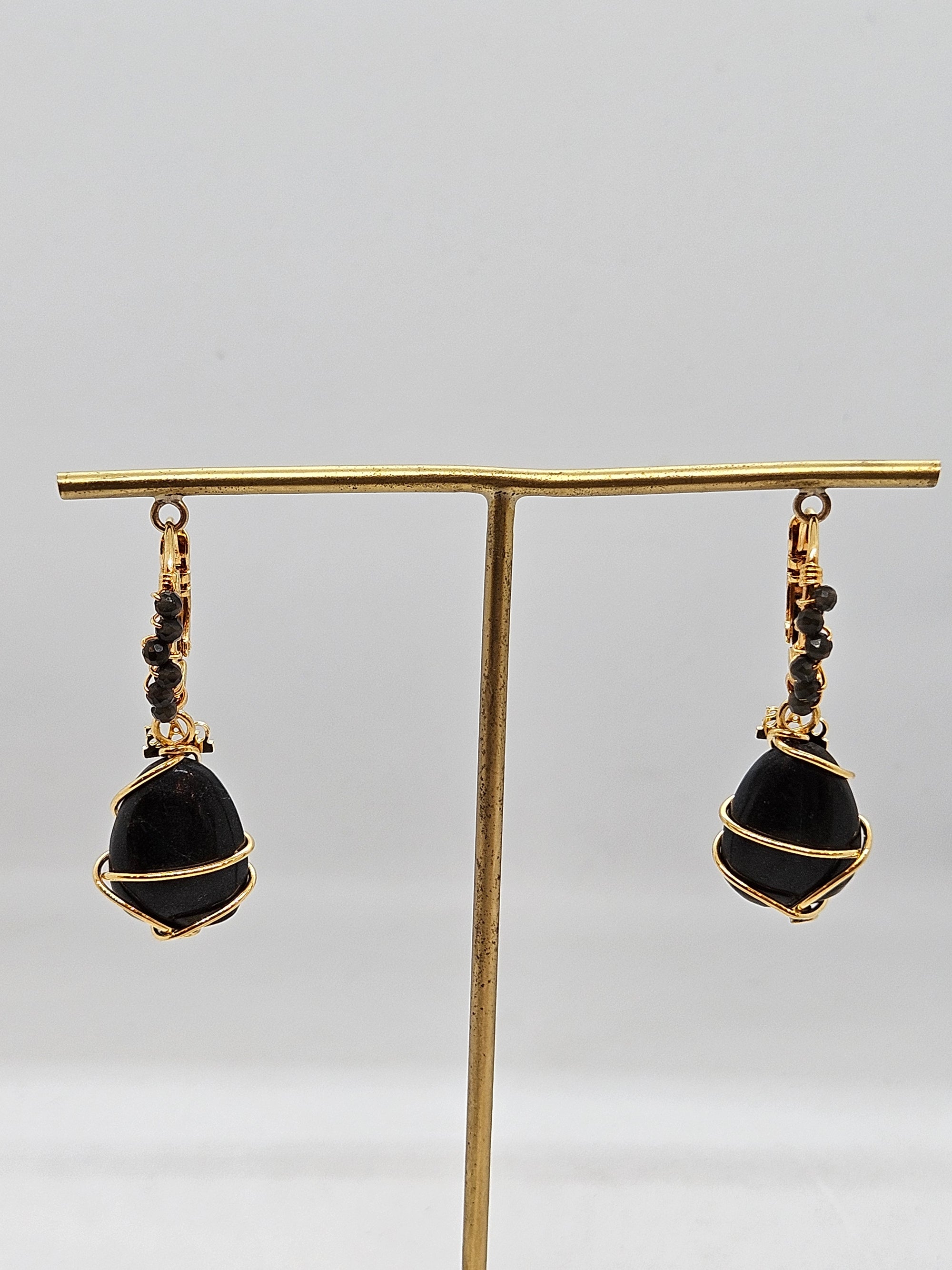 GAS BIJOUX - Boucles d'oreilles Tao Rainbow bis - Onyx