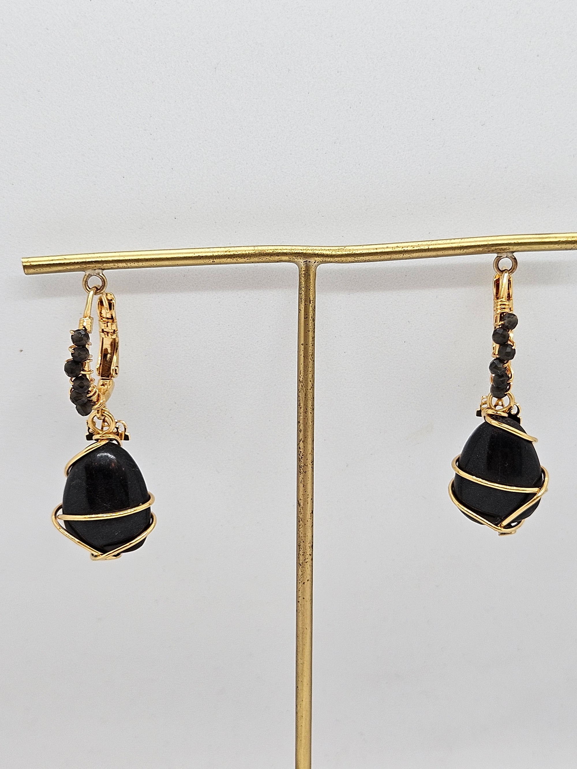 GAS BIJOUX - Boucles d'oreilles Tao Rainbow bis - Onyx