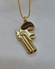 GAS BIJOUX - Collier CLINT- doré et marron - Existe que 25 exemplaires