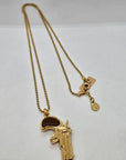 GAS BIJOUX - Collier CLINT- doré et marron - Existe que 25 exemplaires