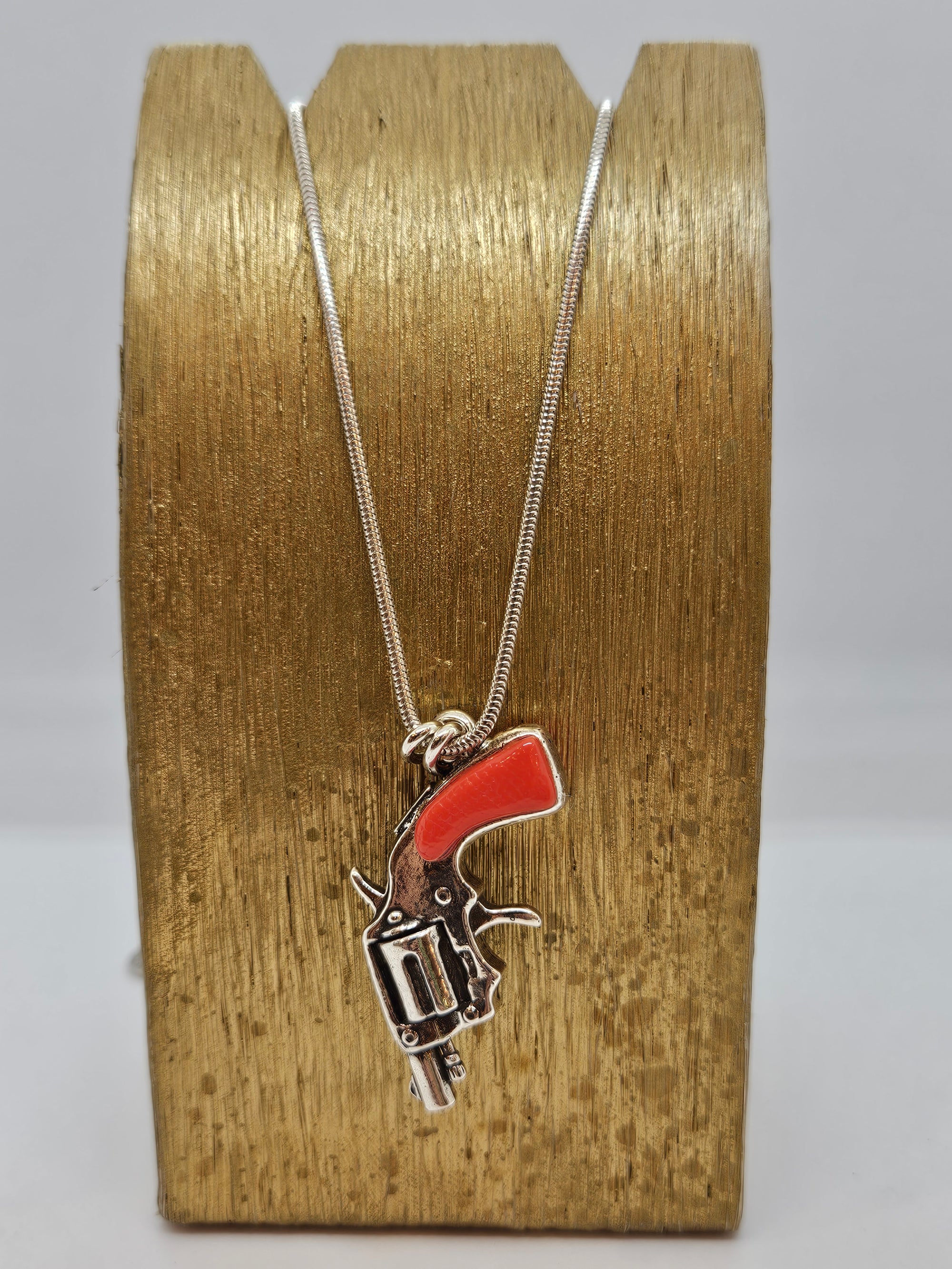 GAS BIJOUX - Collier CLINT - Argenté et rouge - Existe que 25 exemplaires seulement