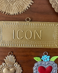Plaque murale doré ICON