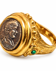 GAS BIJOUX - BAGUE ROMANA - MÉTAL DORÉ - TAILLE 2