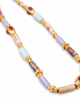 GAS BIJOUX - COLLIER KALI CABOCHONS DORÉS - AMAZONITE