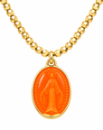 LE MONDE EST STONE - COLLIER VIERGE MIRACULEUSE - ORANGE