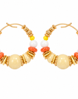GAS BIJOUX - BOUCLES D'OREILLES CREOLES ALOHA - MÉTAL DORÉ