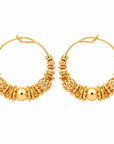 GAS BIJOUX - BOUCLES D'OREILLES CRÉOLES ALOHA - MÉTAL DORÉ