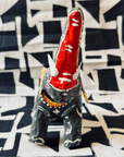 Statuette Éléphant Tête Articulée, Papier Mâché, Inde