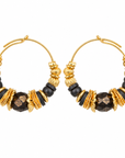 GAS BIJOUX - BOUCLES D'OREILLES CRÉOLES ALOHA - MÉTAL DORÉ
