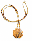 LE MONDE EST STONE - SAUTOIR FLOWER XL - OEIL DE TIGRE