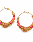 GAS BIJOUX - BOUCLES D'OREILLES CREOLES ALOHA - MÉTAL DORÉ