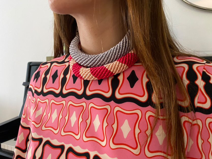 YASSS - Collier le Waves SEA PINK
