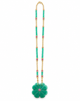 LE MONDE EST STONE - SAUTOIR FLOWER XL JADE VERT