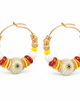 GAS BIJOUX - BOUCLES D'OREILLES CRÉOLES ALOHA - METAL DORÉ
