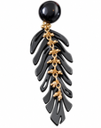GAS BIJOUX - BOUCLES D'OREILLES CAVALLO ACÉTATE NOIR - EMBOUTS ACÉTATE NOIR