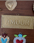 Plaque murale doré AMOUR