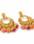GAS BIJOUX - BOUCLES D'OREILLES LUCCE - PIERRES NATURELLES - MÉTAL DORÉ