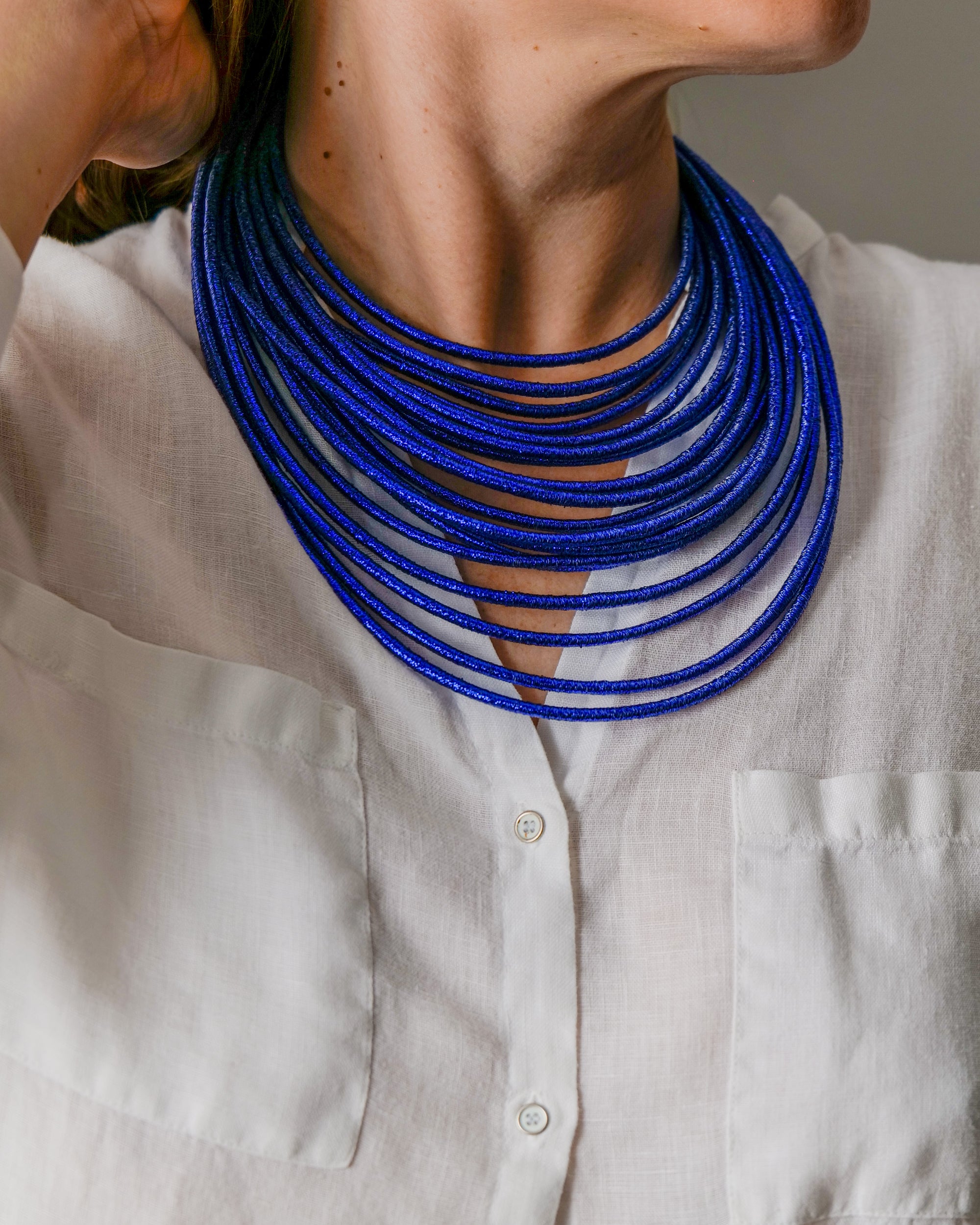 GISEL - Collier tribu 12 rangs électricité