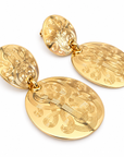 GAS BIJOUX - BOUCLES D'OREILLES DIVA DOUBLE NUAGE PETITE MODELE - CLIPS - MÉTAL DORÉ