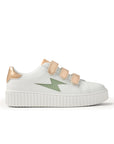 VANESSA WU - BASKETS SCRATCH MAGGIE ORIGINALS ROSE GOLD ET VERT