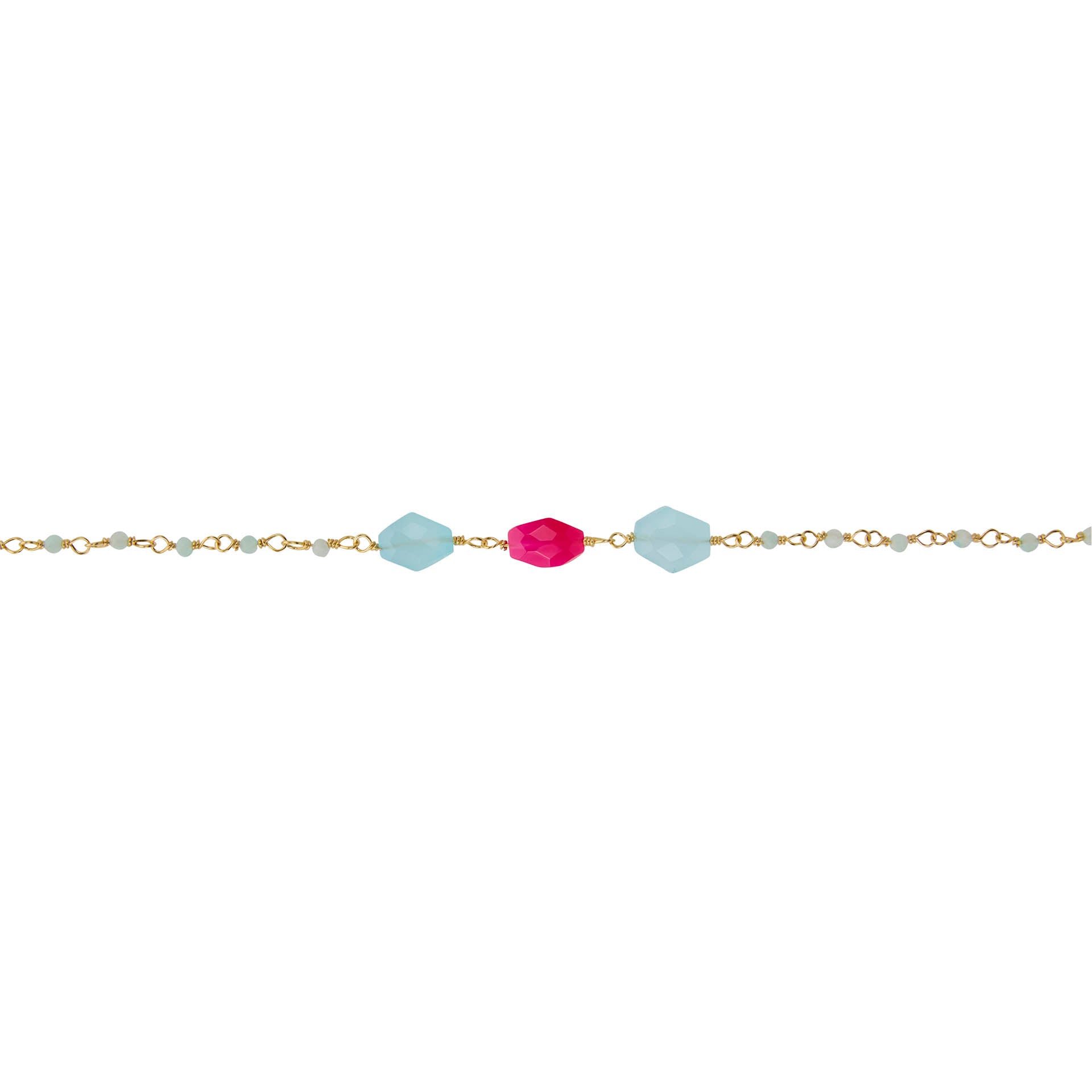 UNE A UNE - Bracelet MUMBAI amazonite