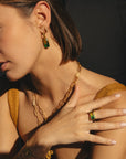 UNE A UNE - Bague RAINBOW jaune-vert