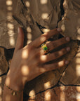 UNE A UNE - Bague RAINBOW aqua-rose