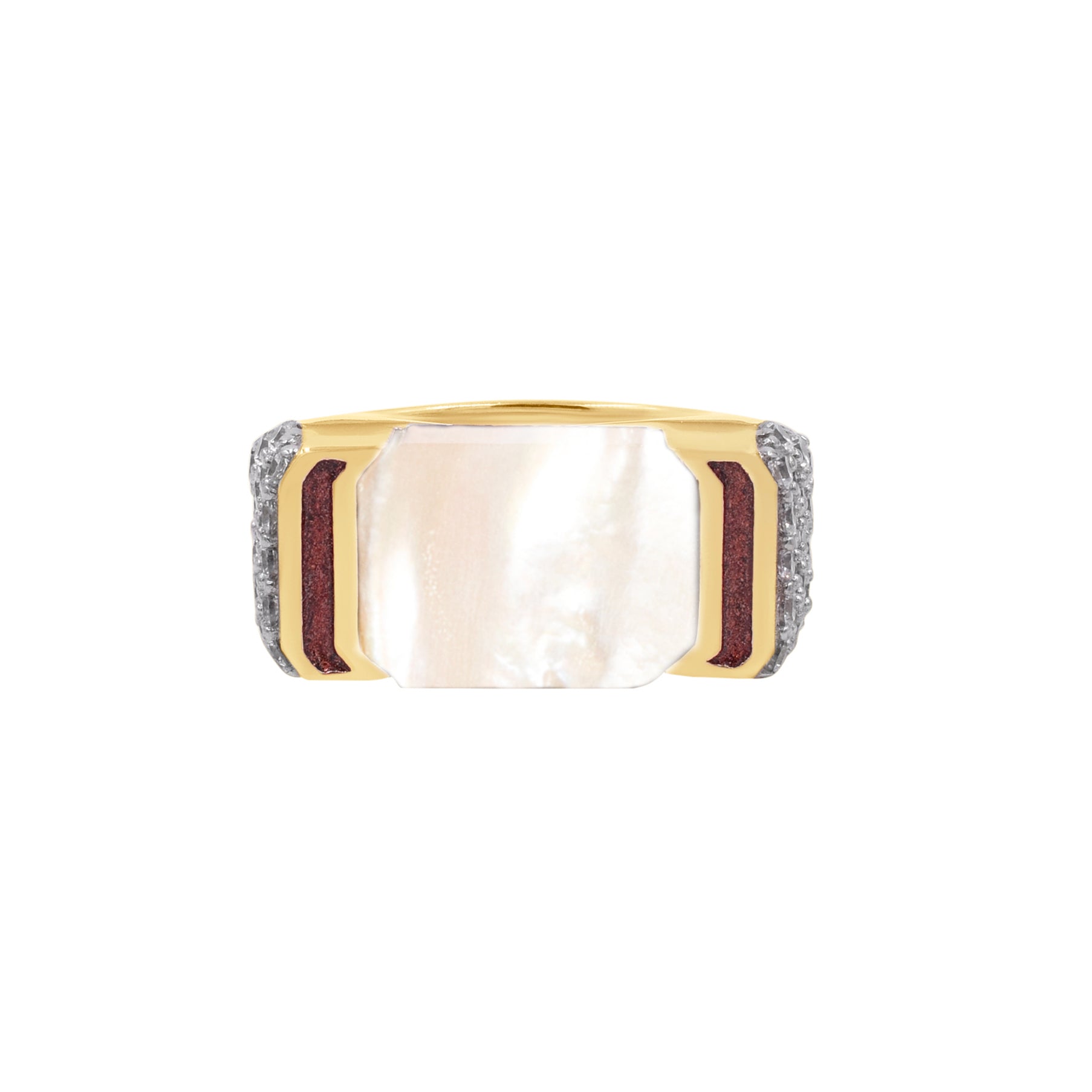 BE MAAD - Bague modèle Berry - Nacre blanche taille 58