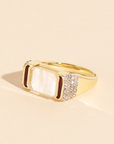 BE MAAD - Bague modèle Berry - Nacre blanche taille 56