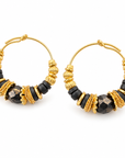 GAS BIJOUX - BOUCLES D'OREILLES CRÉOLES ALOHA - MÉTAL DORÉ
