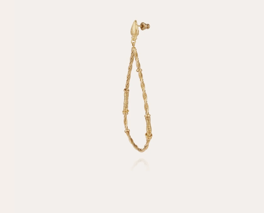 GAS BIJOUX - Boucles d'oreilles Bibi torsade dorées