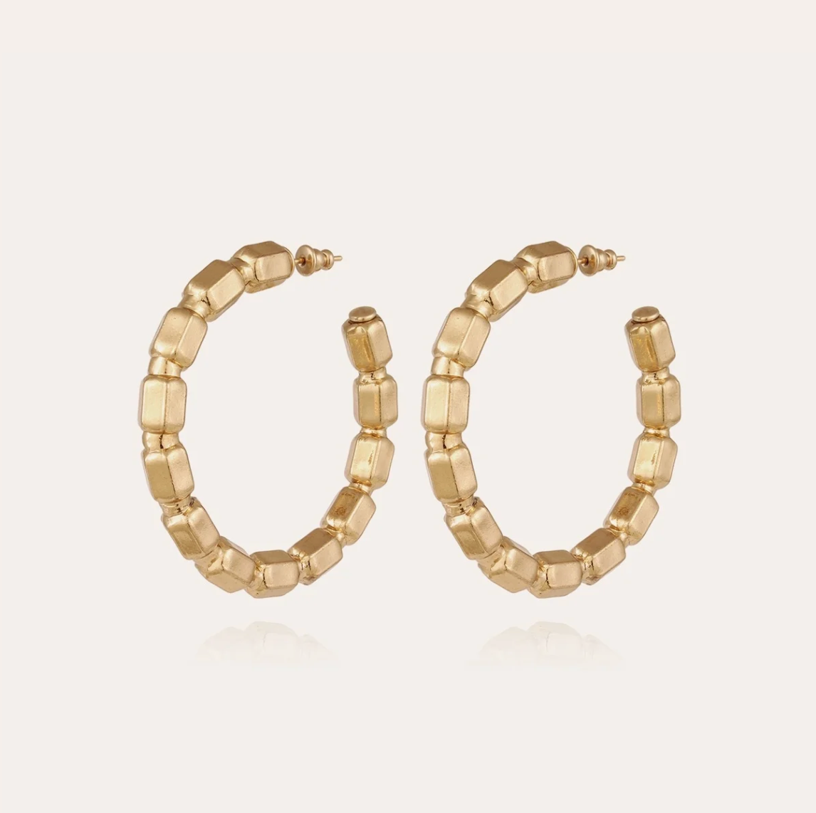 GAS BIJOUX - Boucles d'oreilles COLOMBUS dorées métal à l'or fin