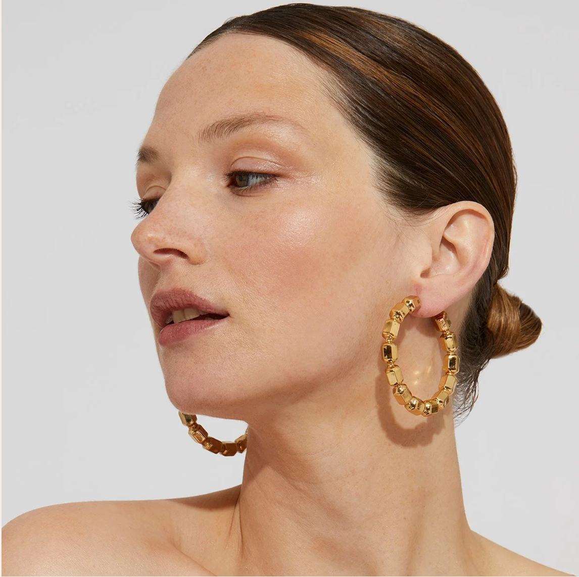 GAS BIJOUX - Boucles d'oreilles COLOMBUS dorées métal à l'or fin
