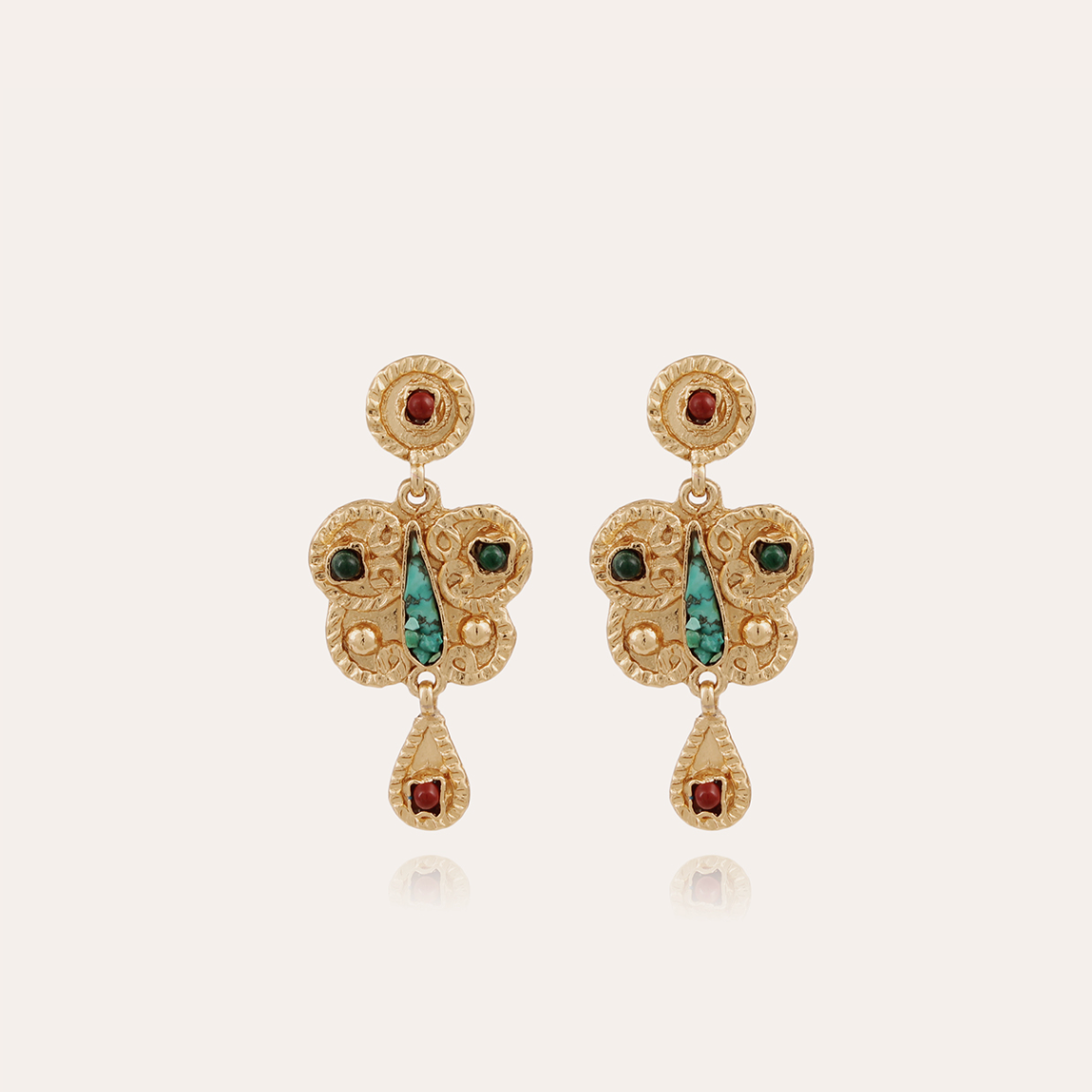 GAS BIJOUX - Boucles d'oreilles PAZ petit modèle dorées métal à l'or fin