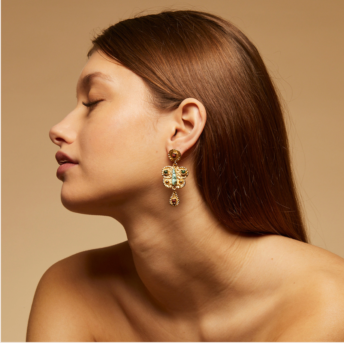 GAS BIJOUX - Boucles d'oreilles PAZ petit modèle dorées métal à l'or fin