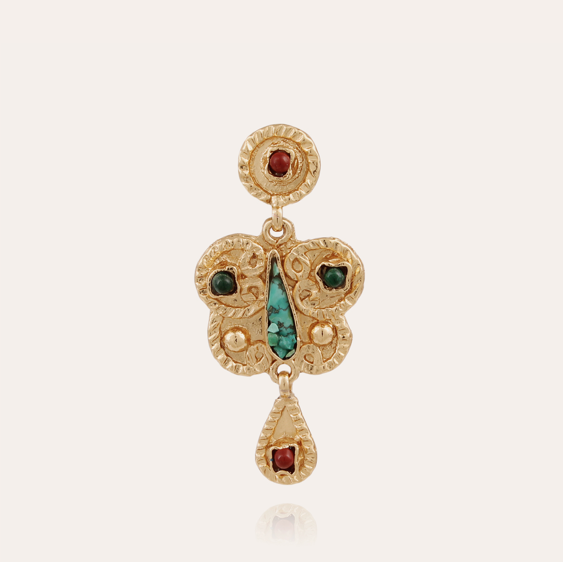 GAS BIJOUX - Boucles d'oreilles PAZ petit modèle dorées métal à l'or fin