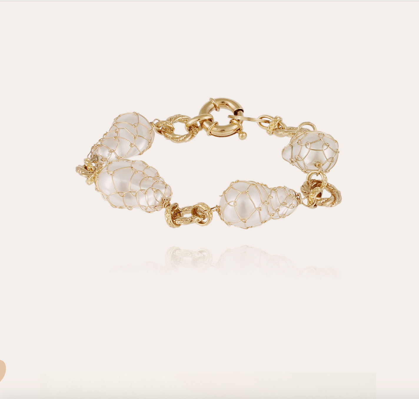 GAS BIJOUX - Bracelet RAINBOW BIWA doré à l'or fin