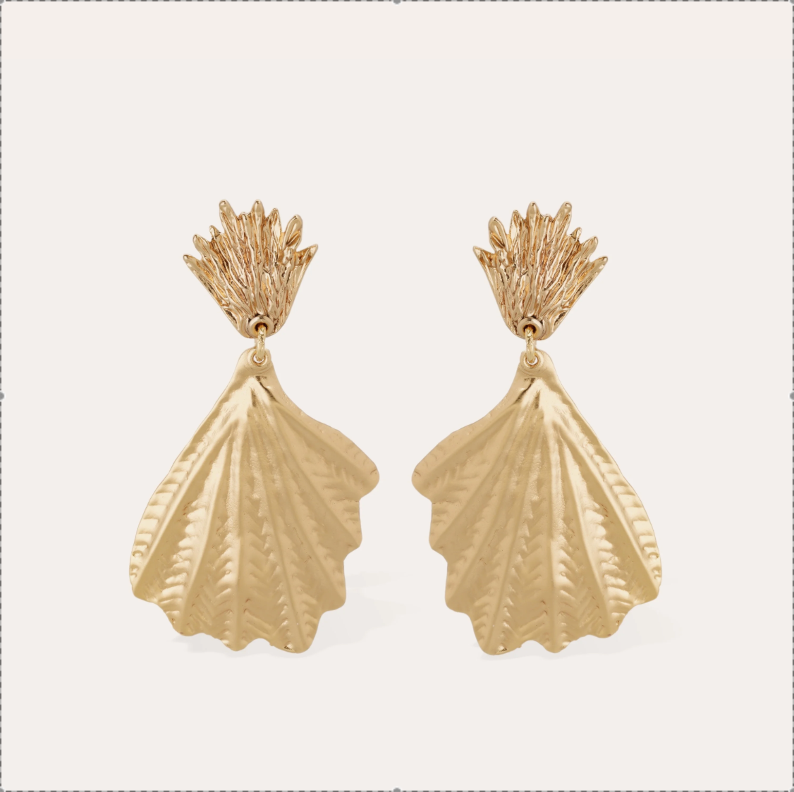 GAS BIJOUX - Boucles d'oreilles SHELLONA grand modèle dorées à l'or fin