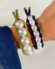 SCRUNTCHIE IS BACK - BICHOU bracelet perles nacrées et élastiques colorés - Chouchou 2 en 1 - Made in France