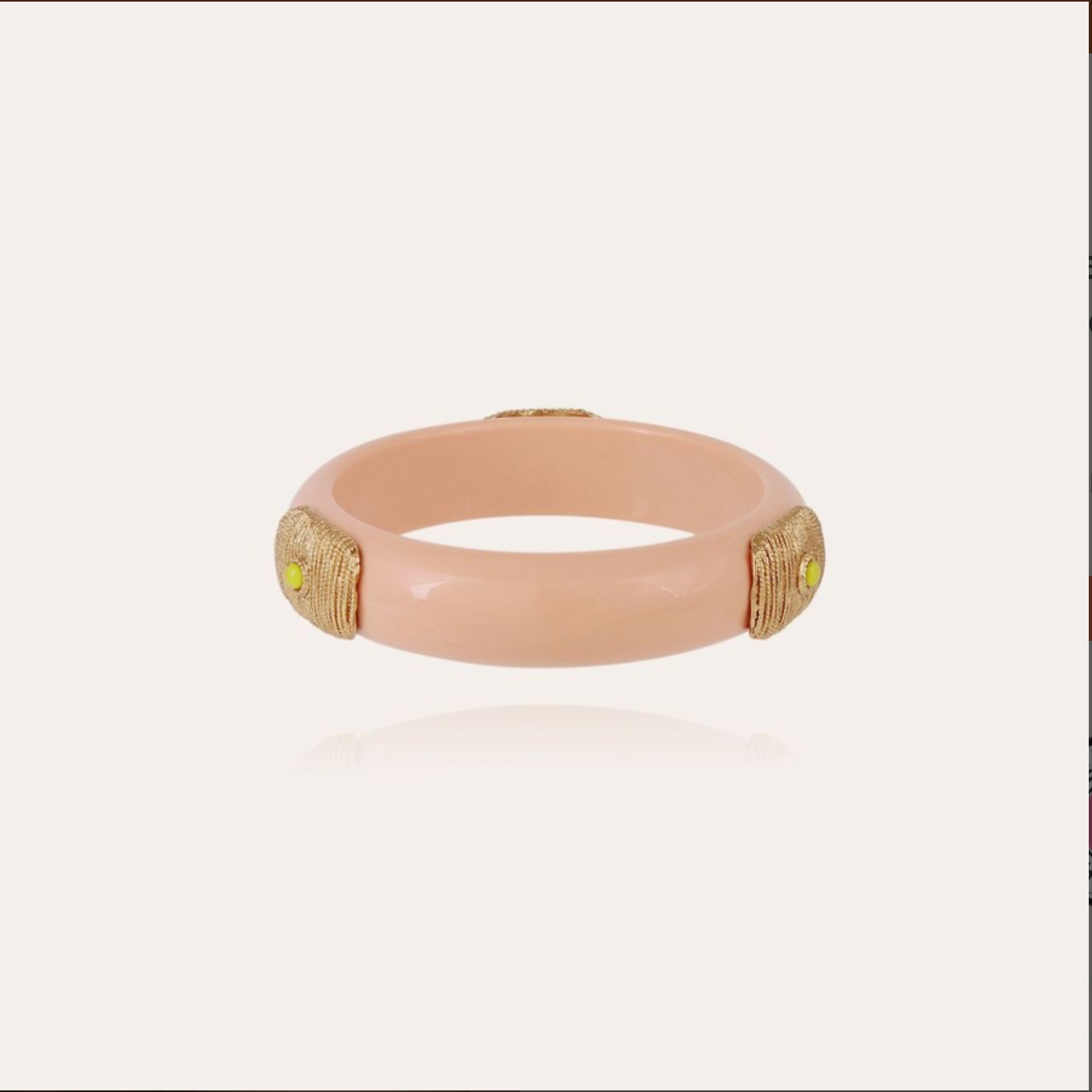 GAS BIJOUX - Bracelet Meknes doré à l'or fin - Pêche