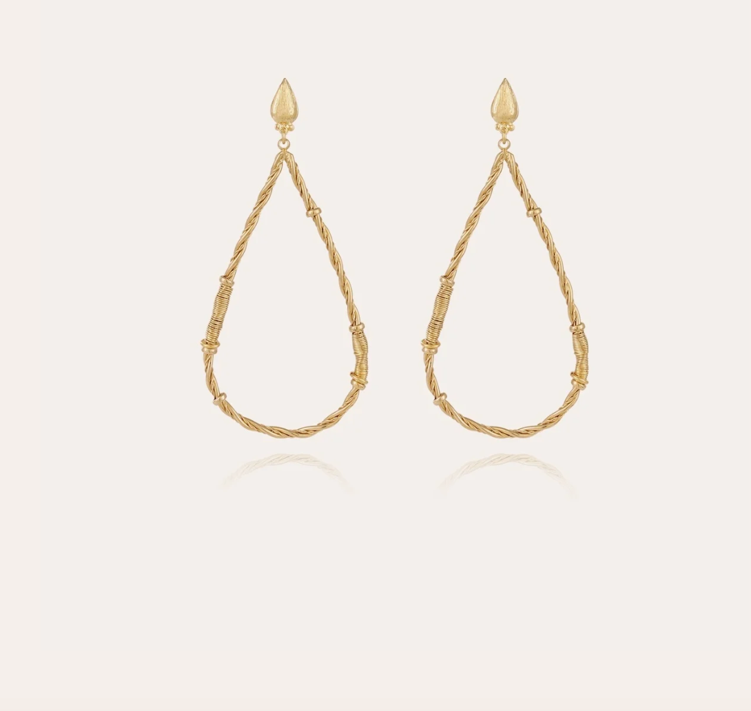 GAS BIJOUX - Boucles d'oreilles Bibi torsade dorées