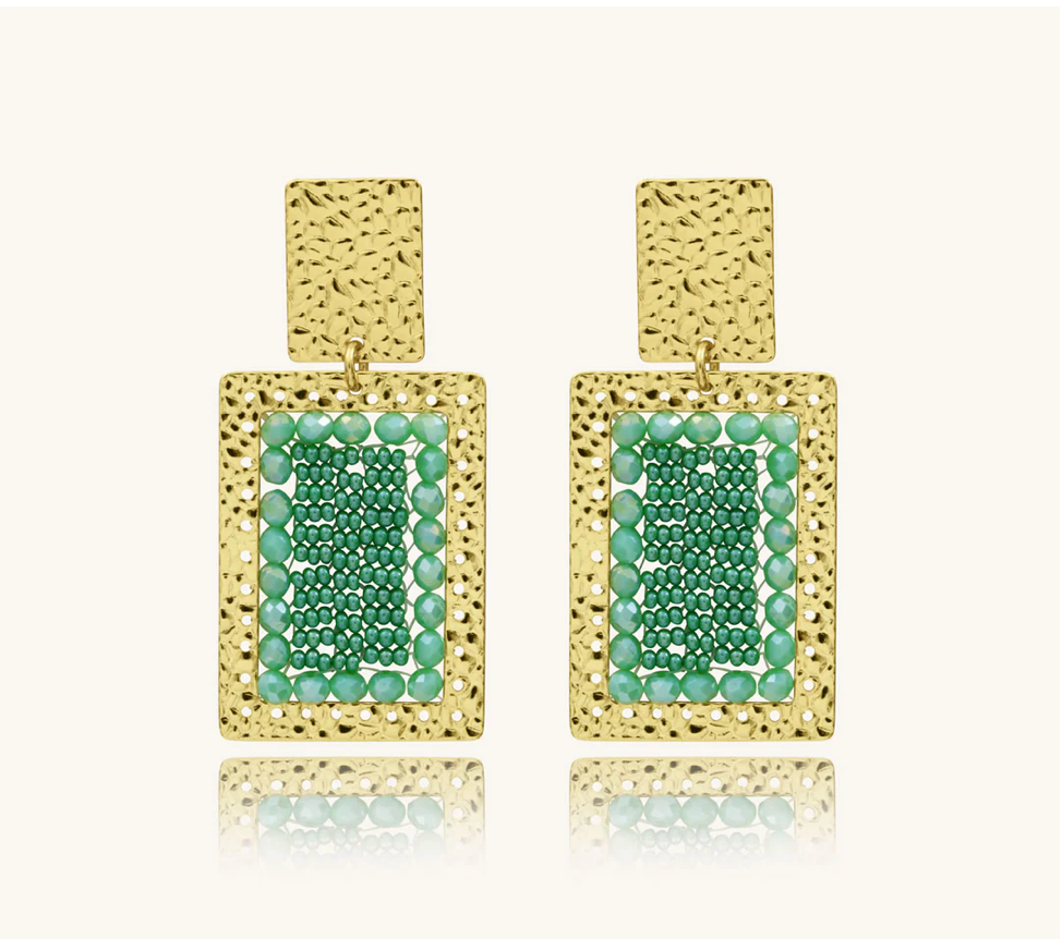 SANTIBE - Boucles d'oreilles MIRAGE - Vert d'eau
