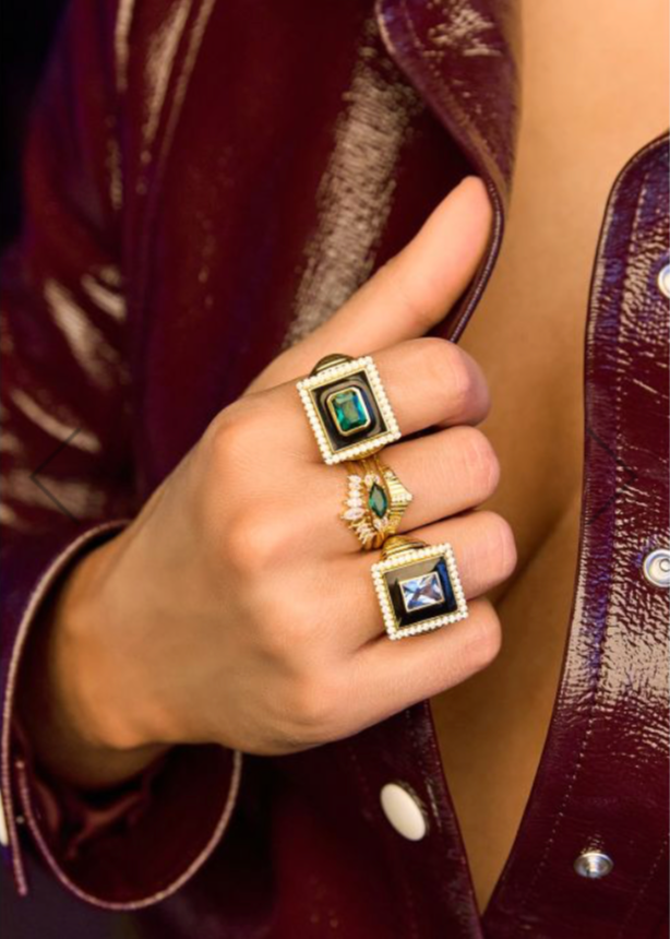 MYA BAY - Bague - Green Stone TANYA taille 52
