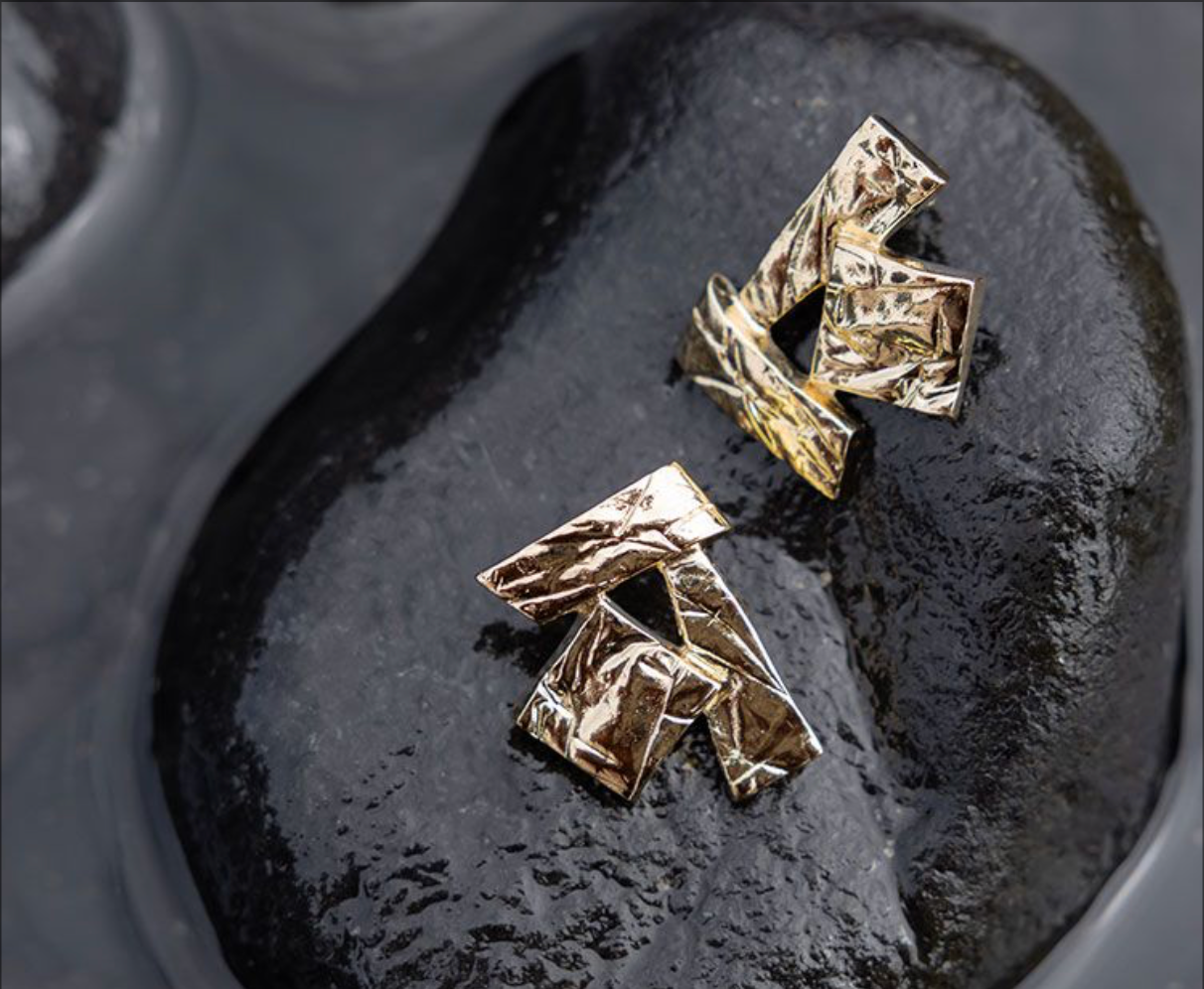 CHIC ALORS -Boucles d'oreilles KUBISTA dorées