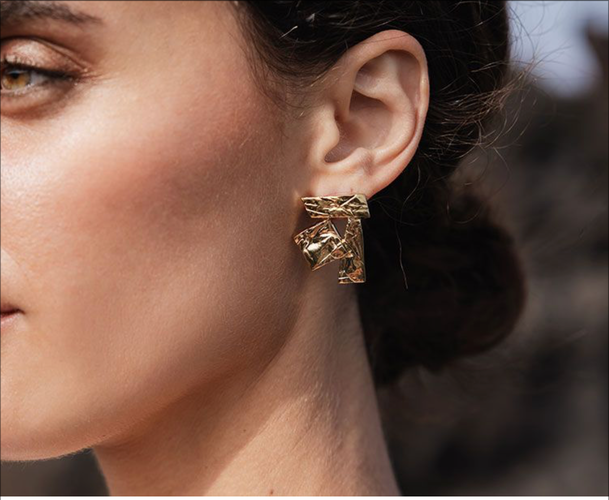 CHIC ALORS -Boucles d'oreilles KUBISTA dorées